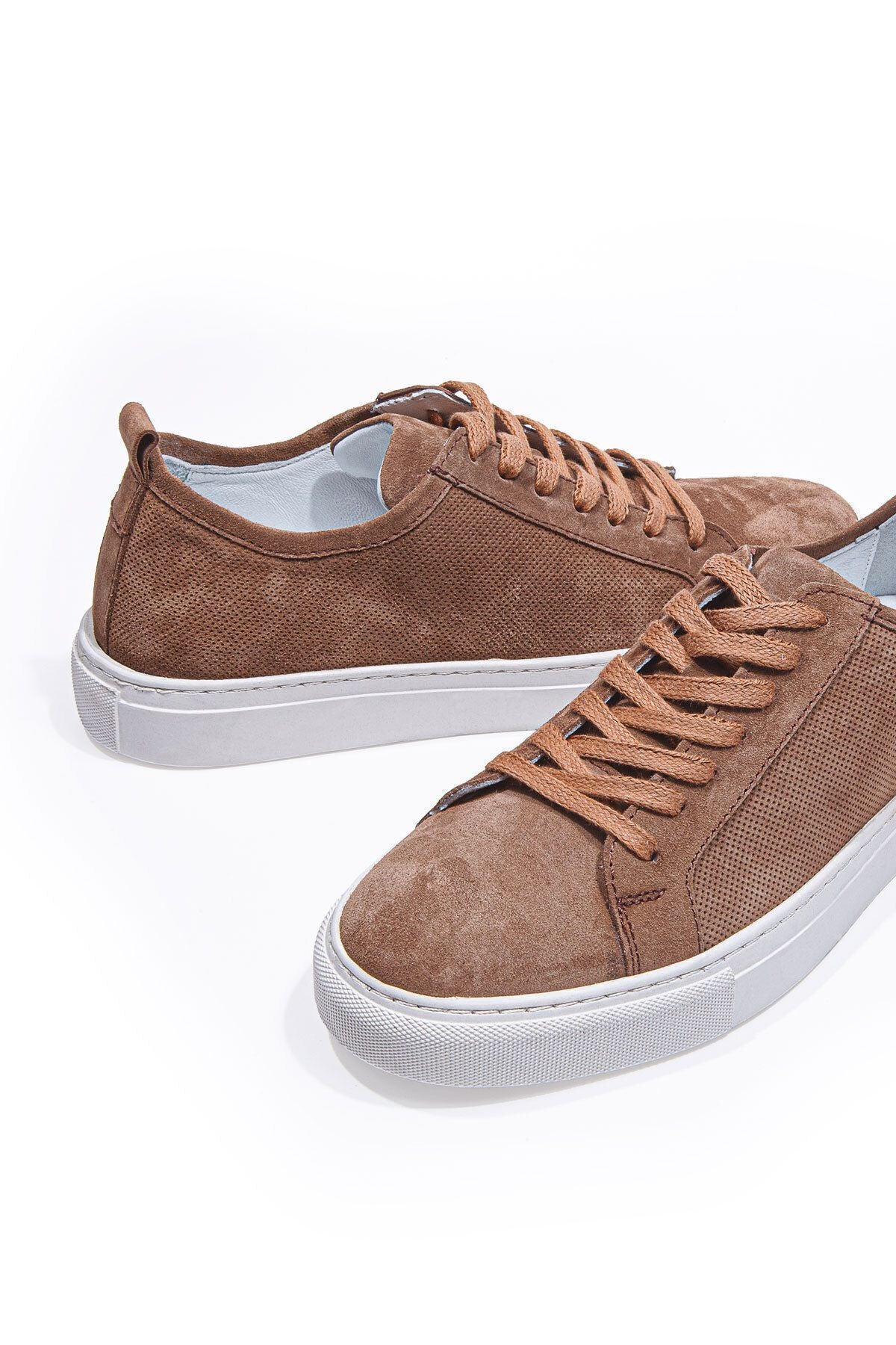 Valon Bağcıklı Delikli Süet Erkek Sneaker Ayakkabı